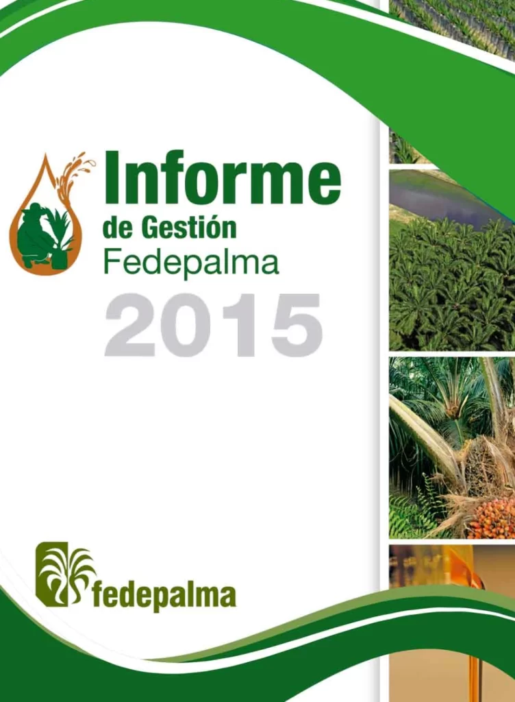Portada del 'Informe de Gestión Fedepalma 2015'
