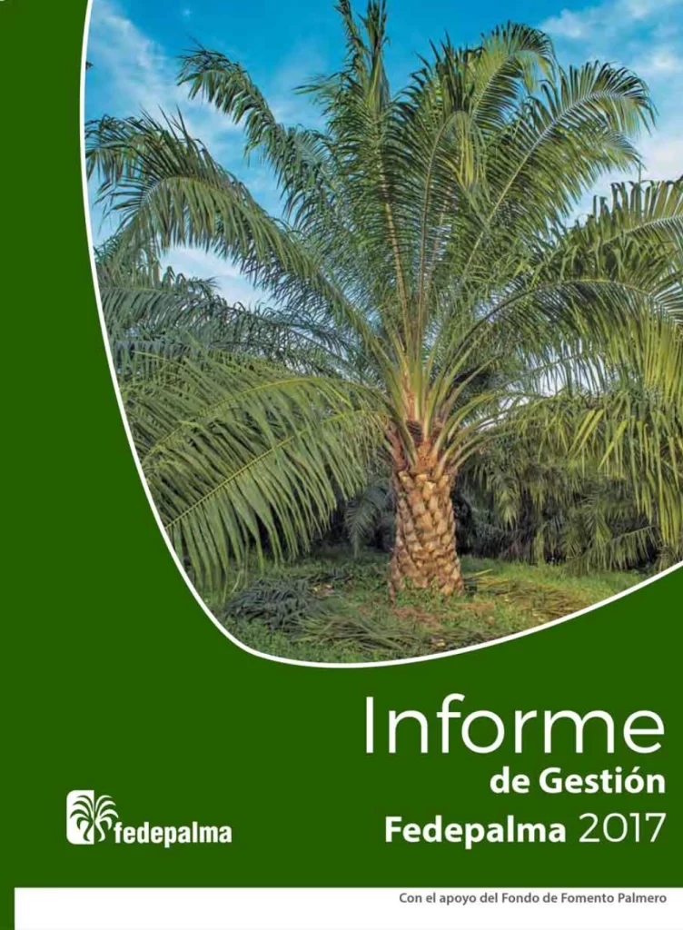 Portada del 'Informe de Gestión Fedepalma 2017'