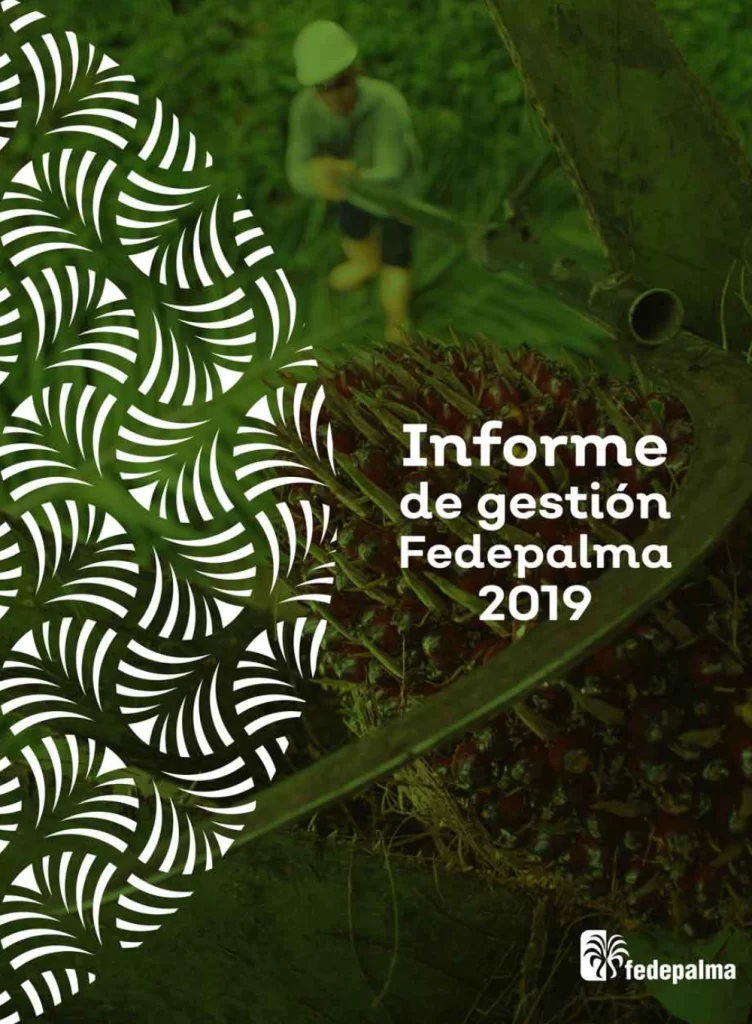 Portada del "Informe de Gestión Fedepalma 2019"