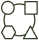 Ícono de formas geométricas