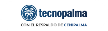 Logo de tecnopalma con leyenda "CON EL RESPALDO DE CENIPALMA".