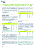 Documento 'Sostenida recuperación en la producción del sector petrolero durante el primer trimestre de 2003'