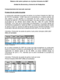 ágina de reporte económico con el título 'Balance del sector palmero en el primer trimestre de 2007' y tablas de la producción