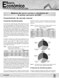 Página del Balance Económico con el título 'Balance del sector palmero colombiano en el primer semestre de 2007'