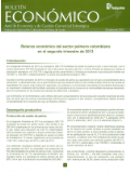 Página del Boletín Económico de Fedepalma con el título 'Balance económico del sector palmero colombiano en el segundo trimestre de 2013'