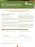 Portada del Boletín Económico de Fedepalma con el título 'Balance económico del sector palmero colombiano en el segundo trimestre de 2016