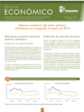 Portada del Boletín Económico de Fedepalma con el título 'Balance económico del sector palmero colombiano en el segundo trimestre de 2019