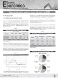 Página del Balance Económico con el título 'Balance del sector palmero: tercer trimestre de 2005', que incluye tablas y gráficos circulares sobre la producción.