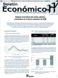 Portada del 'Boletín Económico' de Cenipalma con el título 'Balance económico del sector palmero colombiano en el tercer semestre de 2009