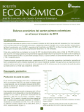 Portada del 'Boletín Económico' de Cenipalma, con el título 'Balance económico del sector palmero colombiano en el tercer trimestre de 2013'