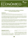 Página del Boletín Económico de Fedepalma con el título 'Balance económico del sector palmero colombiano en el tercer trimestre de 2014'