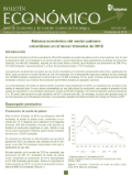 Página del Boletín Económico de Fedepalma con el título 'Balance económico del sector palmero colombiano en el tercer trimestre de 2015'