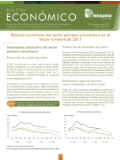 Boletín Económico de Fedepalma con el título 'Balance económico del sector palmero colombiano en el tercer trimestre de 2017