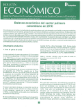Primera página del 'Boletín Económico' de Cenipalma, con el título 'Balance económico del sector palmero colombiano en 2016'