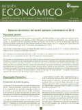 Boletín Económico de Fedepalma con el título 'Balance económico del sector palmero colombiano en 2014'