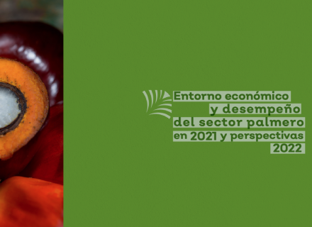 Diapositiva: "Entorno económico y desempeño del sector palmero en 2021 y perspectivas 2022"
