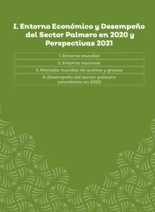 Portada de la Sección I: "Entorno Económico y Desempeño del Sector Palmero en 2020 y Perspectivas 2021"