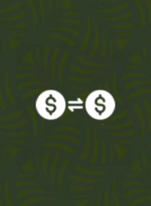 Icono de intercambio o conversión de dinero