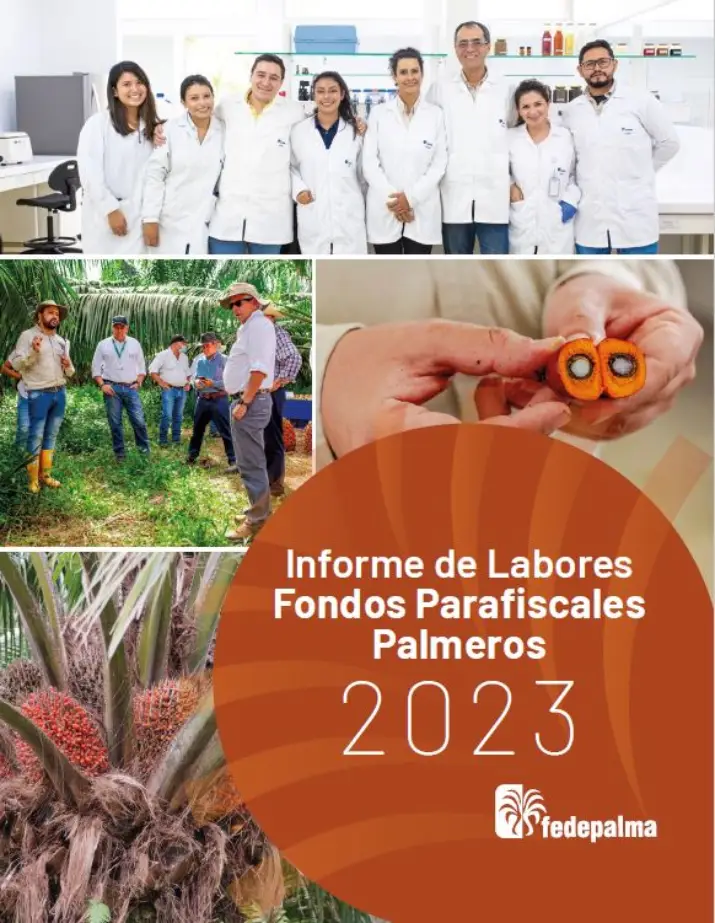 Portada del 'Informe de Labores Fondos Parafiscales Palmeros 2023'