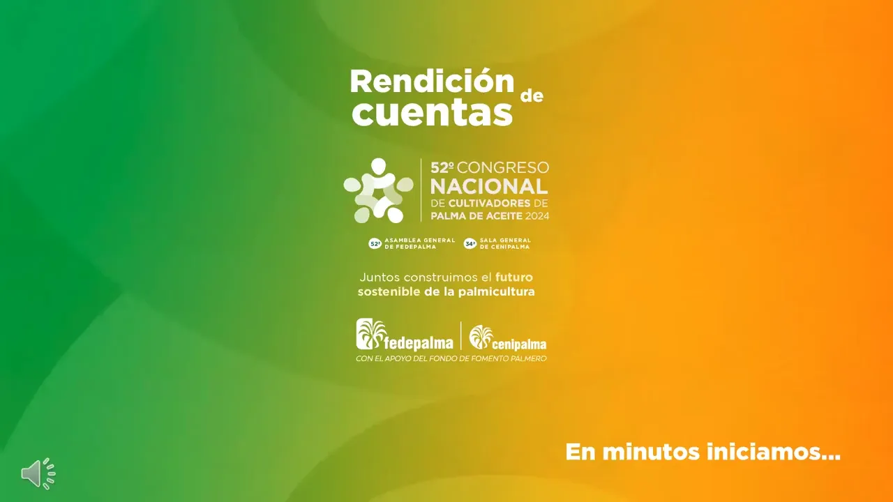 Página de "Rendición de Cuentas" que promociona el 52° Congreso Nacional de Cultivadores de Palma de Aceite 2024.