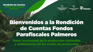 Rendición de cuentas 2025 - Incremento de la producción sostenible